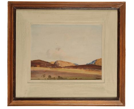 DAVID YOUNG CAMERON (1869-1934) 'The Scottish Highlands' titled verso, watercolour, 23cm x 29.5cm Exhibited: The Fine Art Soc