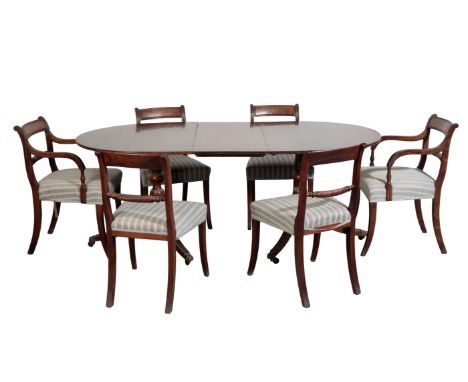 A SET OF EIGHT REGENCY MAHOGANY DINING-CHAIRS including two carvers, 84cm high (8)From The Estate of John Whitwell MS, FRCS, 