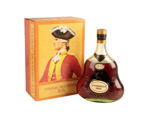 COGNAC HENNESSY XO single bottle in Richard Hennessy decorative presentation box, c.1970s, 70% proof, 24fl. oz.