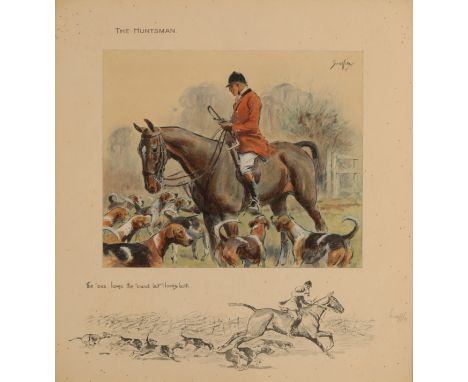 *CHARLES JOHNSON PAYNE 'SNAFFLES' (1884-1967) 'The Huntsman' signed in pencil to the margin, with 'Snaffles-bit' blindstamp a