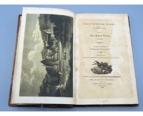 Book: 1798 - Walk Through Wales in August 1797 by the Revd. Richard Warner of Bath, second edition, printed by R. Cruttwell, 