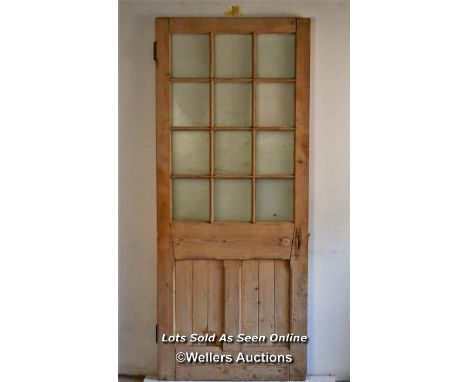 *HALF GLAZED DOOR WITH TWELVE PANES OF GLASS^ 211CM (H) X 84CM (W) X 4.5CM (D) / ITEM LOCATION: NORWICH (NR9)^ FULL ADDRESS W