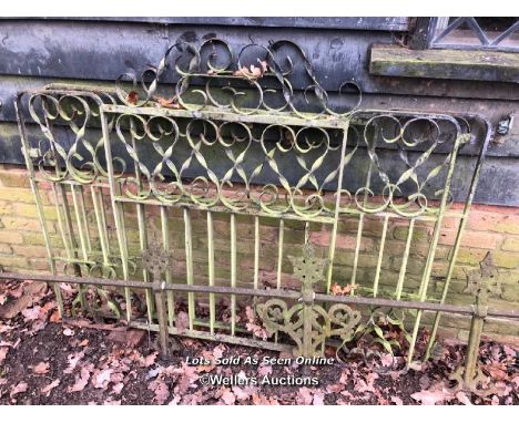 *PAIR OF MILD STEEL GATES, 110CM (H) XZ 142CM (L) / ITEM LOCATION: GU8, FULL ADDRESS WILL BE GIVEN TO SUCCESSFUL BIDDER