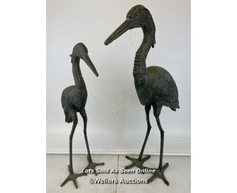 *PAIR OF HERONS - TALLEST 85CM H / ITEM LOCATION: GUILDFORD, GU14SJ (WELLERS AUCTIONS), COLLECTION FOR THIS LOT WILL BE AVAIL