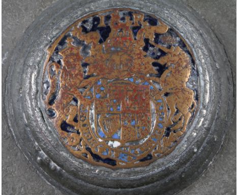 An exceptionally rare James I pewter and enamel 'rosewater bowl', English or Scottish, but probably London, circa 1605  Havin