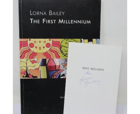 Lorna Bailey book, The First Millennium, and a signed Old Ellgreave Pottery leaflet. UK P&amp;P Group 1 (£16+VAT for the firs