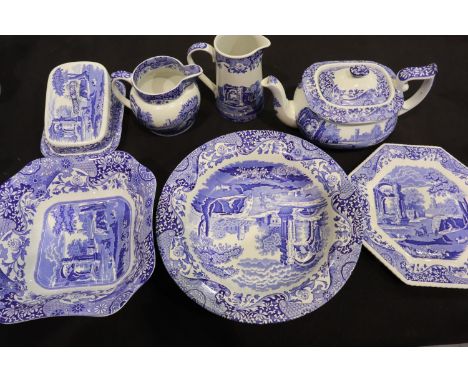Seven pieces of Spode Italian garden ceramics, no cracks or chips. Not available for in-house P&amp;P 