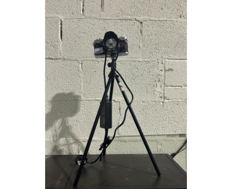 LED camera lamp, made from a Ricoh Singlex TLS camera with power supply and tripod, H: 60 cm, working at lotting. P&amp;P Gro