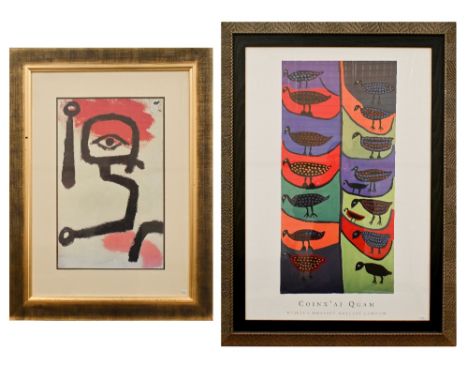 Picasso poster, 65 x 40 cm to/w Coinx-ai Qgam, Rebecca Hossacks Gallery London poster print, 93 x 63 cm&nbsp; (2)