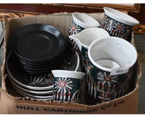 A Portmeirion 'Magic City' part-set of coffee wares a/f 