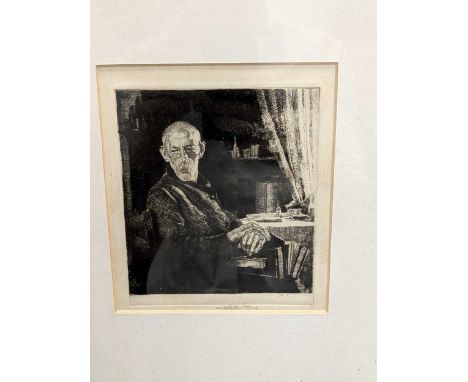 A Group of Three Etchings  To include a signed etching by Arthur Ralph Middleton Todd (1891-1966), titled 'Acordion Player', 