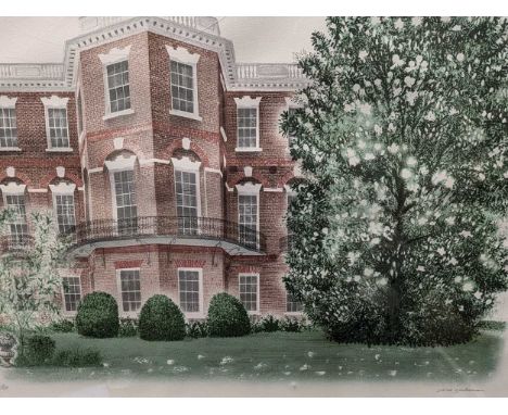 David Gentleman RDI (British. B.1930-) Red Brick Housesigned and numbered 1/100 lithograph 47.5 x 60cm