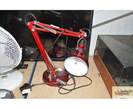 An adjustable reading lamp
