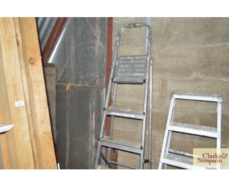 An aluminium step ladder