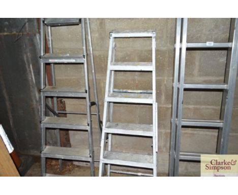 An aluminium step ladder