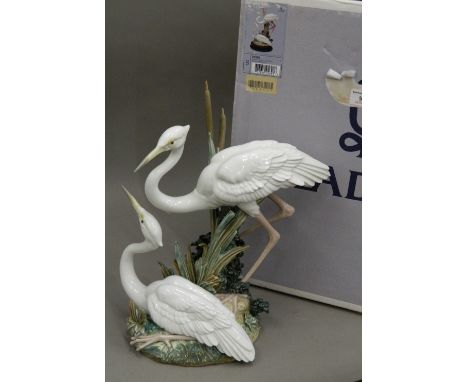 A large Lladro porcelain figure, Marshland Mates No.05691, in original box