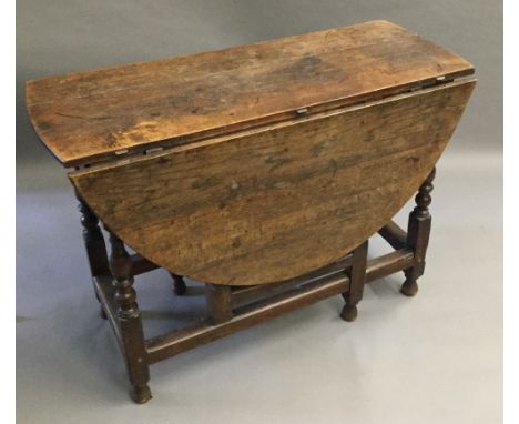 An oak gate leg table