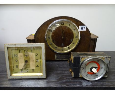 Polished mantel clock, LSM mantel clock and a timer
