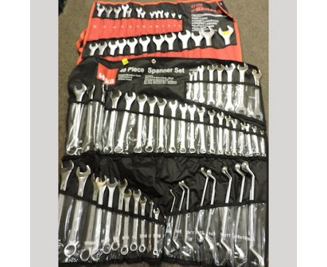 A forty eight piece spanner set, together with a twenty-five metric spanner set