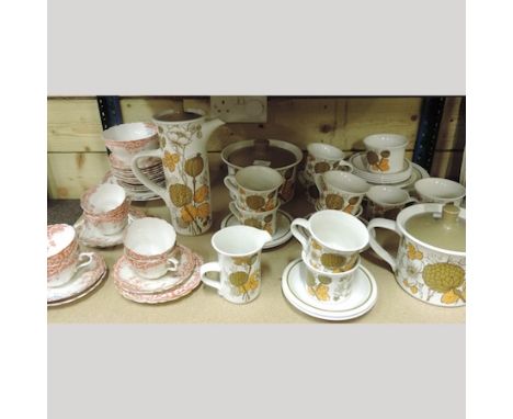 A Midwinter coffee service, together with Victorian tea wares