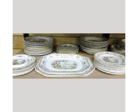 A collection of Copeland Spode Chelsea pattern dinner wares, to include meat plates 