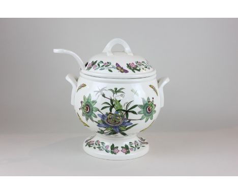 A Portmerion Botanic Gardens soup tureen with ladle and lid, 32cm high