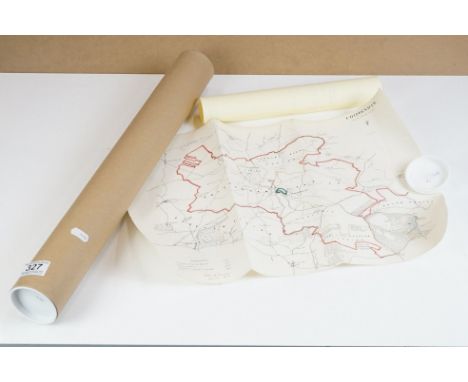 An antique Chippenham (Wiltshire) ordnance survey map, c.1840, complete with COA. 