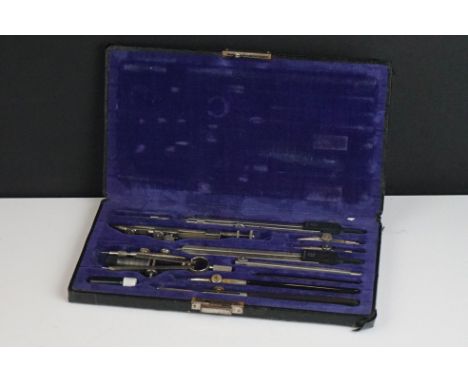 Mid century Cased ' Staedtler ' Geometry / Drawing Set, complete with twelve pieces 