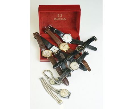 A collection of vintage and contemporary gents and ladies wristwatches. 