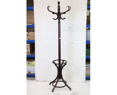 Bentwood Cloak and Stickstand, 186cm high 