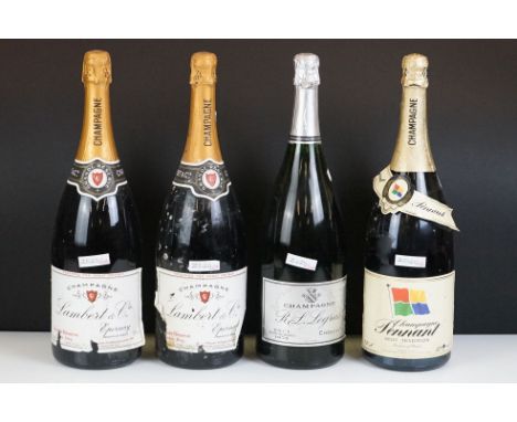 Champagne - Lambert &amp; Co NV 2 magnums, R &amp; L Legras 1975 1 magnum and Pennant 1 magnum (4 total) 