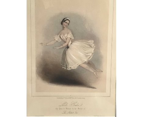 Lucile Grahn dancing in the ballet of The Statute Fair, lithograph by J. Brandard, 1844. 37cm x 28.5cm