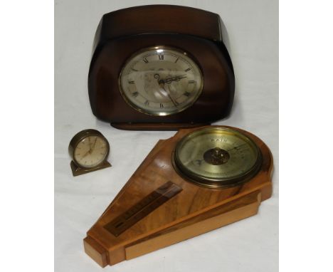 SMITHS & CYMA CLOCKS & A BAROMETER   