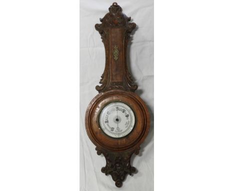 OAK CASED WALL BAROMETER   