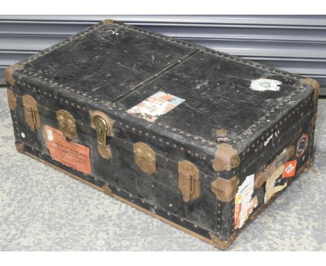 METAL BOUND TRAVEL TRUNK   