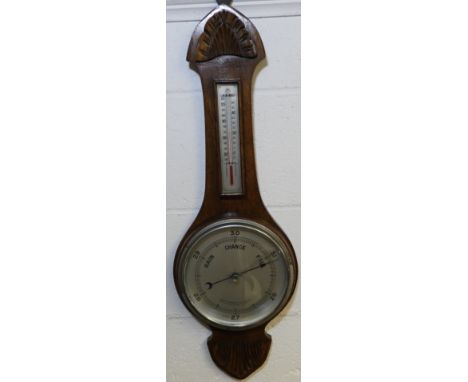 OAK WALL BAROMETER   