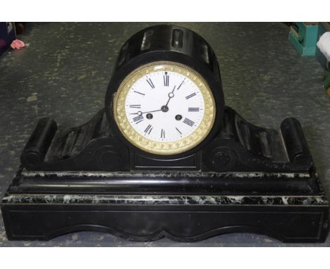 VICTORIAN MARBLE MANTEL CLOCK   