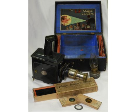 EP MAGIC LANTERN & 26 GLASS SLIDES   