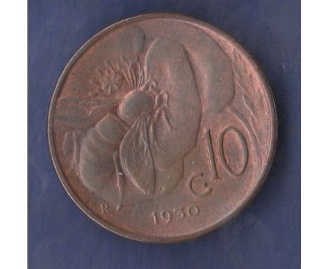 Italy 1930(R) 10 Centesimi KM60 EF+