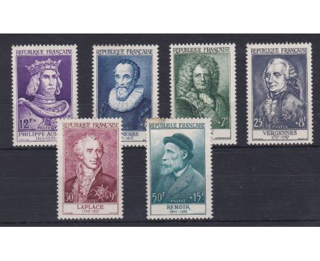 France 1955 National relief fund S.G. 1253-1258 m/m/mint set. Cat £190