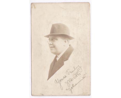Actors - Portrait Photographic Postcard figures 'Yours Truly, J. Booth "Johamma"