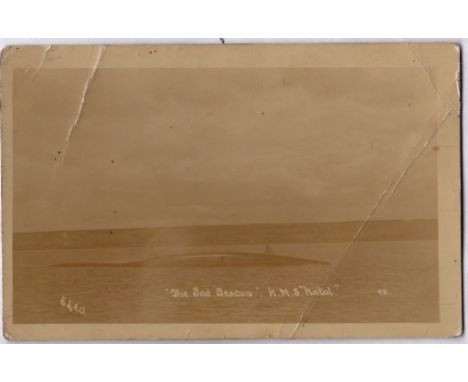Naval - 1915 RP H.M.S. Natal sunken at Anchor, image "The Sad Beacon" The Warrior Cruiser (421 died aboard following an explo