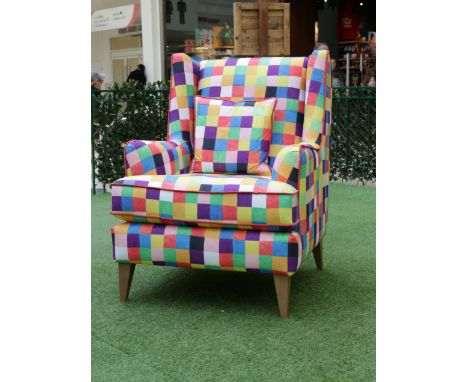 Give a room the ultimate in statement style with your very own, one-off Elmer chair.  This beautiful and unique wing back cha