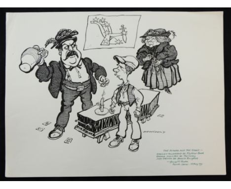 William ""Bill"" Hewison, original cartoon, The plough and the stars, Young Vic, Punch 15May 1991, Judi Dench, Eanna MacLiam,
