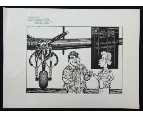 William "Bill" Hewison, original cartoon, Girlfriends, The Playhouse, Punch 28 Oct 1987, David Easter, Hazel O'Connor, 7.5" x