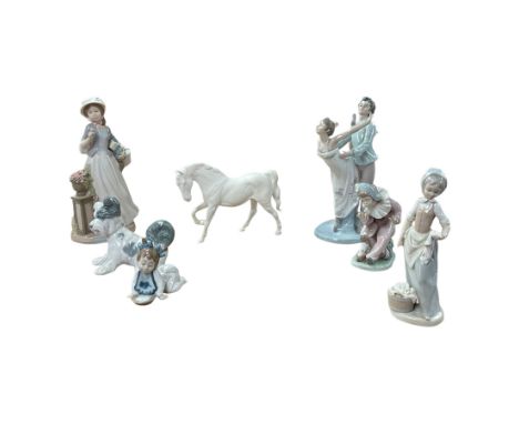 Collection of figures, including Lladro, Royal Doulton, Nao etc 