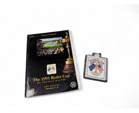 1993 Ryder Cup programme, signed by Nick Faldo, Payne Stewart, etc