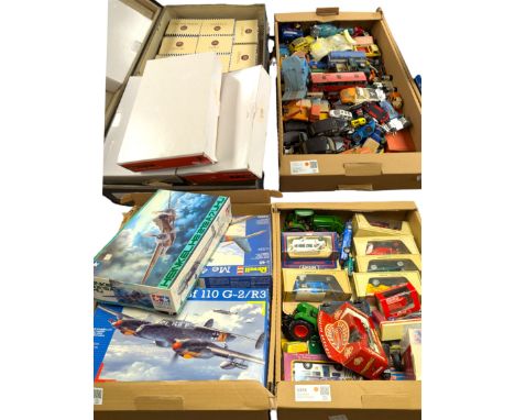 Revell model kits, collection of diecast vehicles, including boxed and loose examples, Leonardo Collection sporting mugs, box