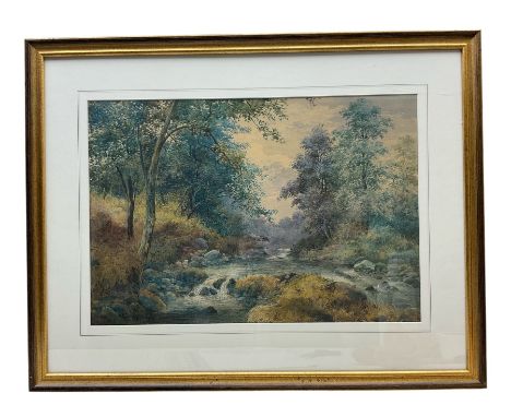 English School (19th/20th century): River Landscape, watercolour unsigned 35cm x 50cm