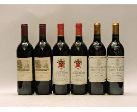 Assorted 1989 Red Bordeaux to include two bottles each: Château Pichon Longueville Comtesse-de-Lalande, Pauillac 2nd growth; 